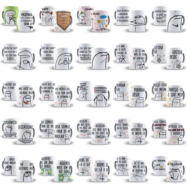 Pacote 110 Artes Flork Meme Sublimação Caneca Em Corel Draw
