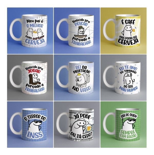 Pacote Artes Caneca Dia Dos Pais Flork 18 Arquivos Pdf Jpg