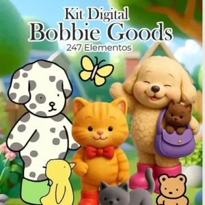 Pacote Completo Bobbie Goods PNG para Scrapbooking