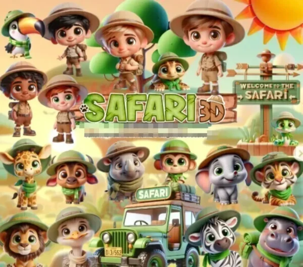 Pacote Completo de Artes Safári para Personalizados