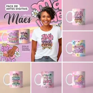 Pacote Completo Estampas Caneca Mães 2024 Únicas 14 Pacote Completo Estampas Caneca Mães 2024 Únicas