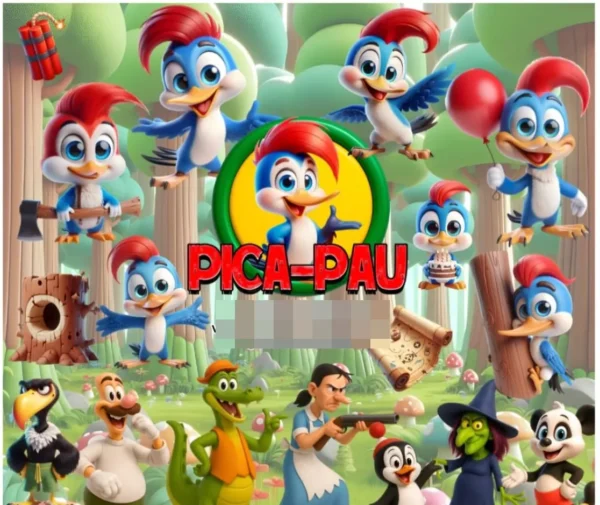 Pacote Completo Pica-Pau 3D - Arquivos de Alta Qualidade