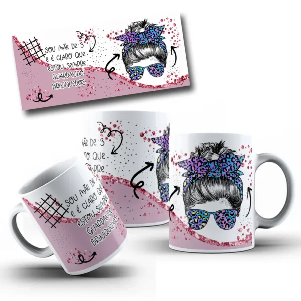 Pacote De 9 Designs Png Para Caneca Edicao Mae