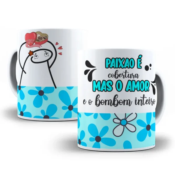 Pacote de Artes Canecas Românticas Flork - Editáveis