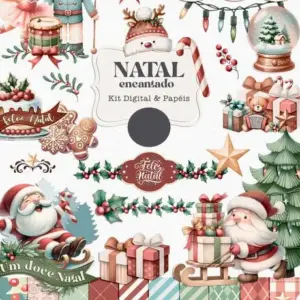 Pacote De Artes Natalinas Papai Noel Encantado Em Png 2