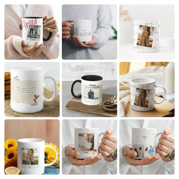 Pacote de Artes para Caneca - Especial Dia dos Namorados