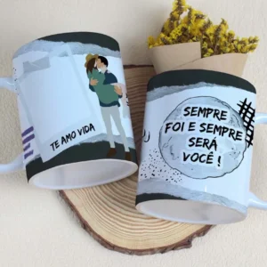 Pacote de Designs Românticos para Caneca - Editáveis