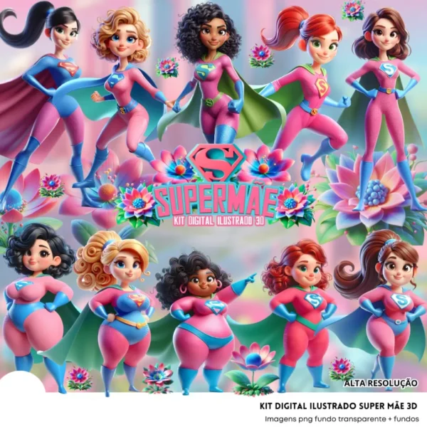 Pacote De Imagens Super Mae Para Personalizados 2