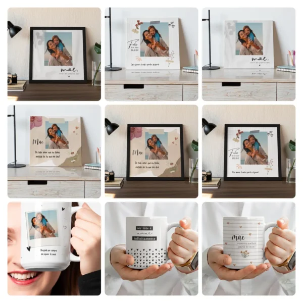 Pacote Digital para Personalizar Canecas no Dia das Mães