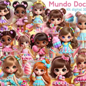 Pacote Mundo Doce Png Para Cartonagem E Encadernacao 2