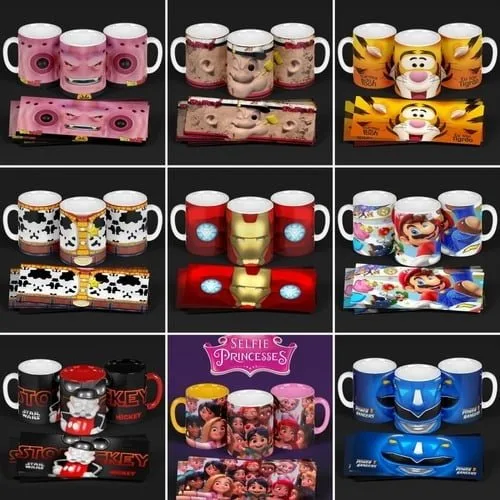 Pacote Premium De Artes 3d Para Canecas (arquivo Digital)