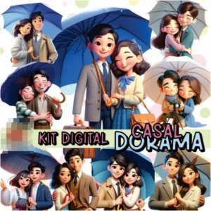 Pacote Romântico Casal Doramas em PNG para Apaixonados