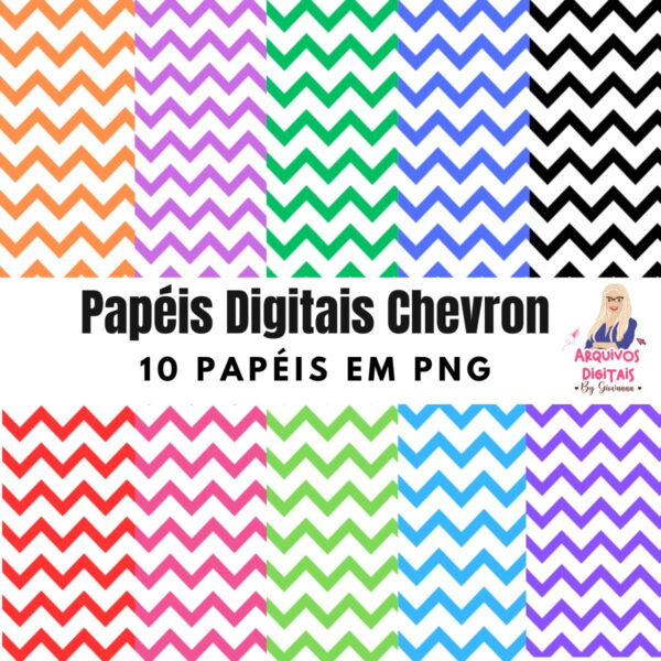 Papéis Digitais Chevron - Png