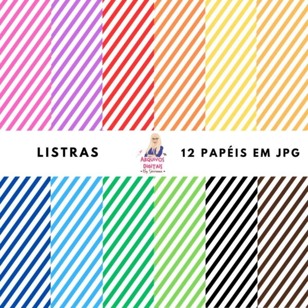 Papéis Digitais Listras - Jpg