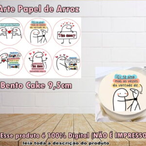 Coleção de seis artes digitais circulares com desenhos de personagens engraçados para bolos.