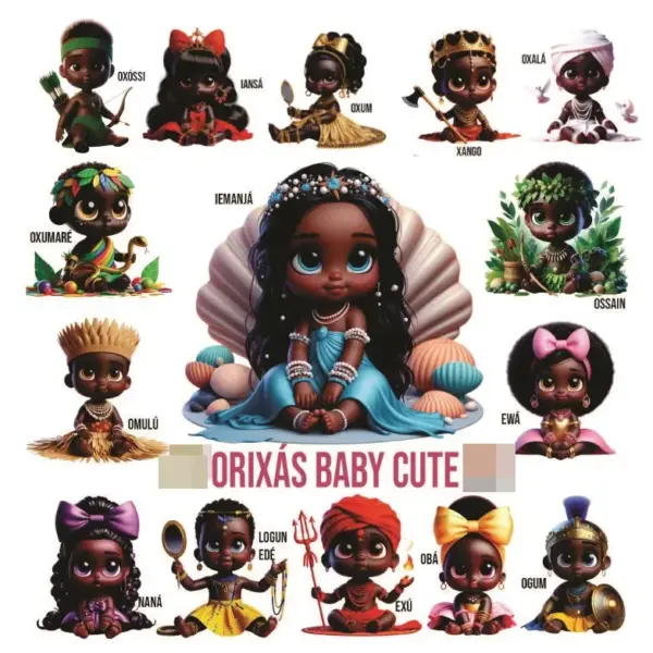 Papelaria Divertida Com Kit Orixas Baby Cute Em Png