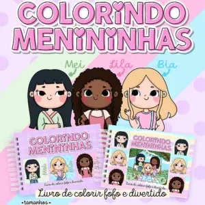 PDF para Colorir: Kit Temático Meninas Pequenas