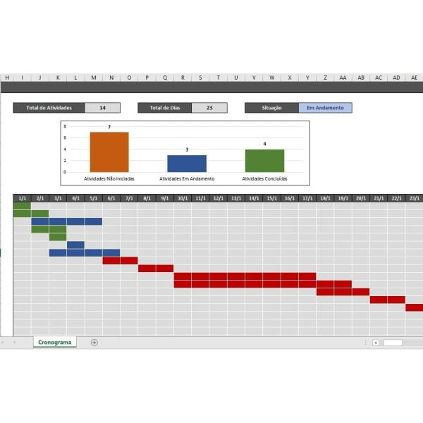 Planilha Excel Cronograma de Atividades Prática e Simples