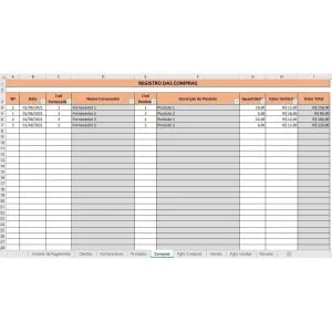 Planilha Pequena Empresa Loja Clientes Fornecedores Vendas