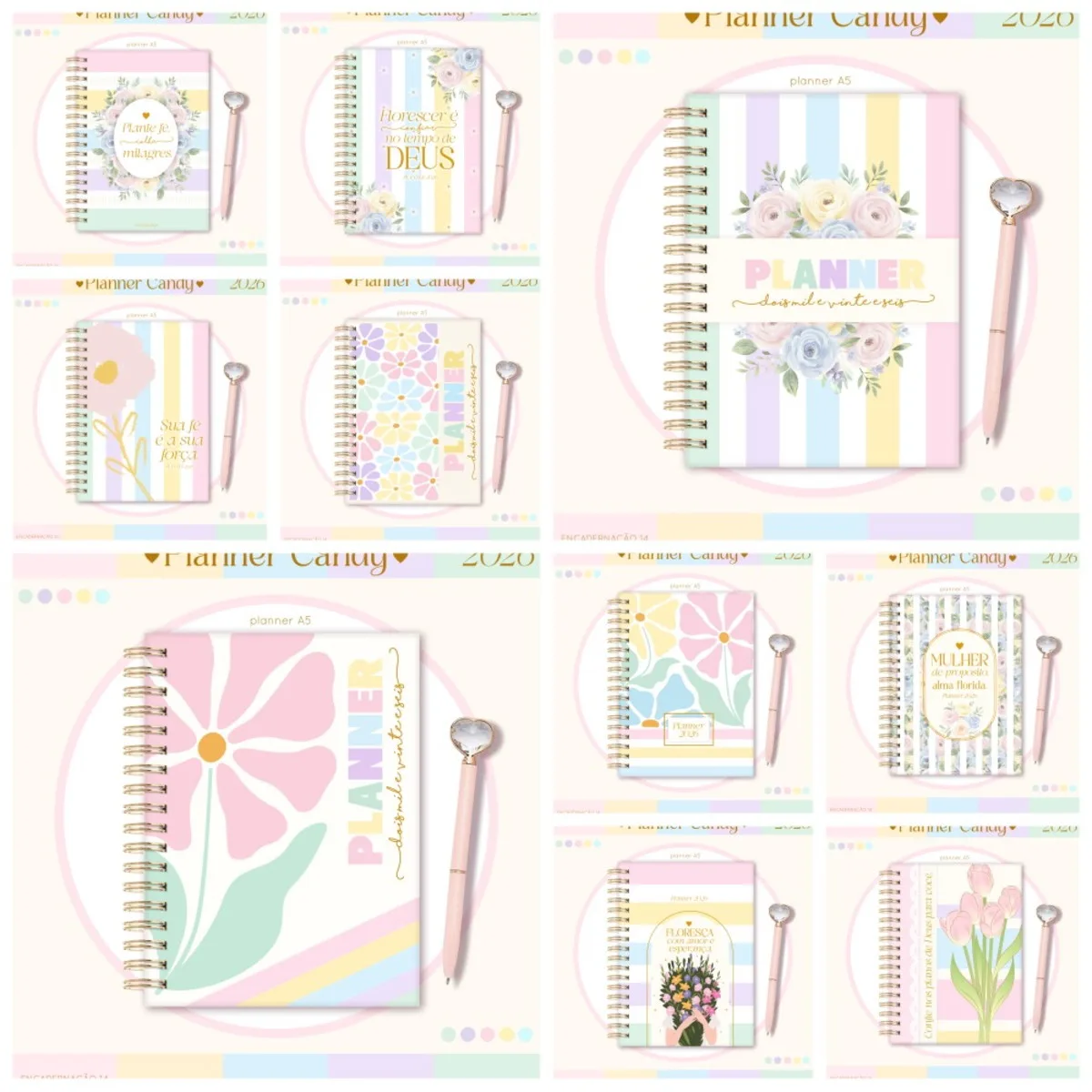 Planner Candy A5 2026 Kit Digital PDF e PNG 1 Planner Candy A5 2026 Kit Digital PDF e PNG