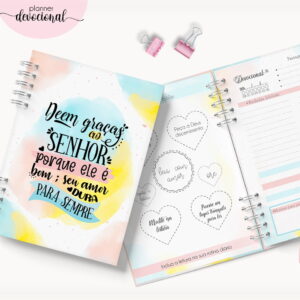Planner Devocional "Deem graças ao Senhor" - Arquivo Digital