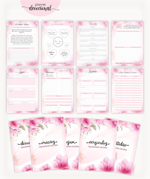 Planner Devocional "ROSAS" - Arquivo Digital