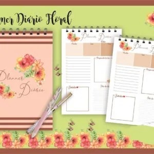 Planner Diário Floral - Arquivo Digital