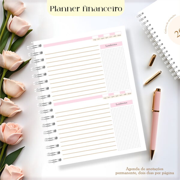 Planner Financeiro 2025 Feminino - Arquivo Digital