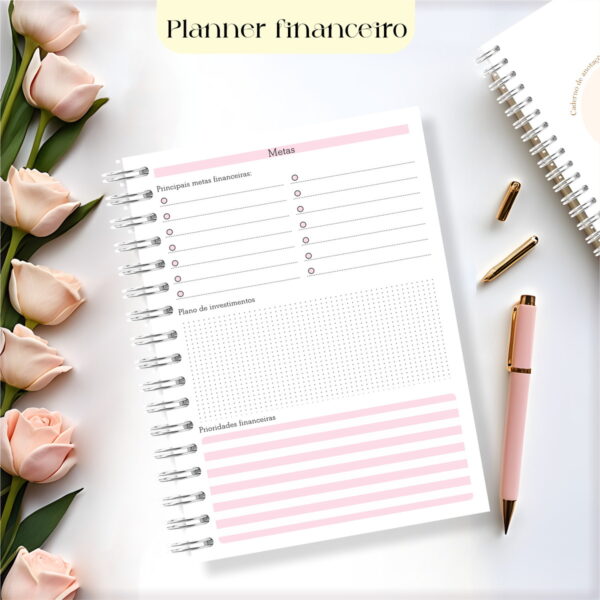 Planner Financeiro 2025 Feminino - Arquivo Digital