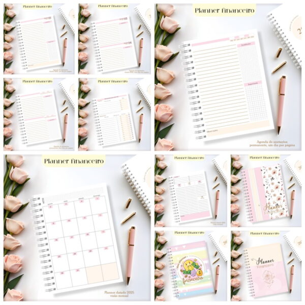 Planner Financeiro 2025 Feminino - Arquivo Digital