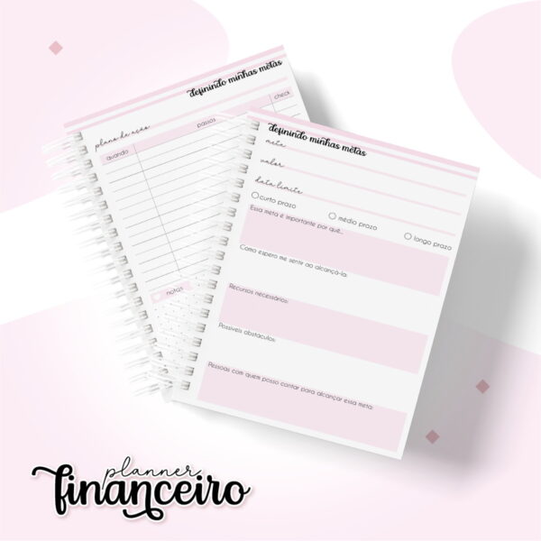 Planner Financeiro Pessoal Feminino - Arquivo Digital