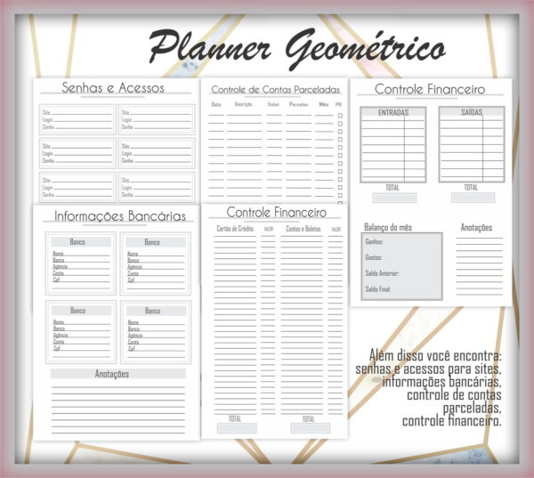 Planner Geométrico - Arquivo Digital