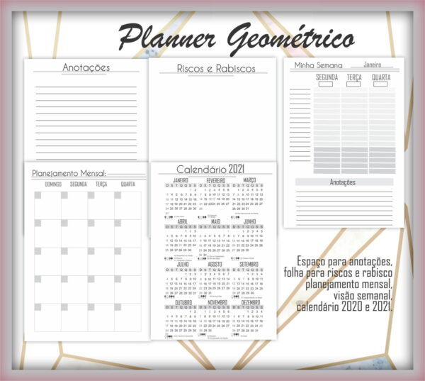 Planner Geométrico - Arquivo Digital