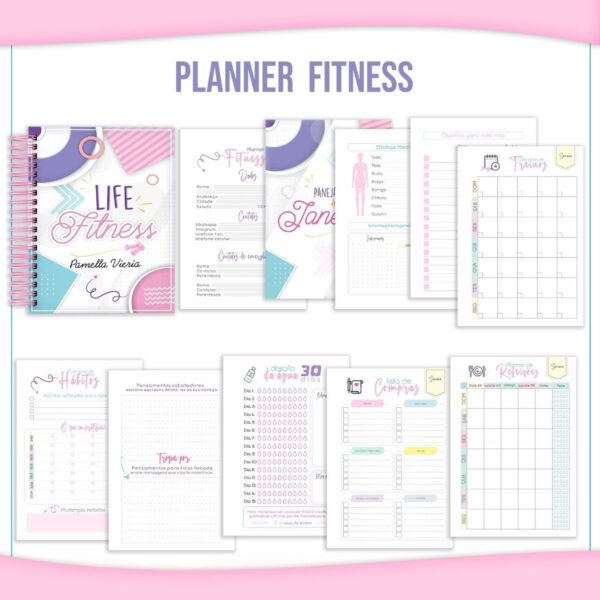 Planner Life Fitness Mulher- Arquivo Digital
