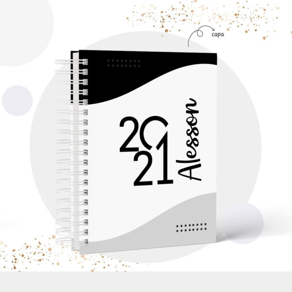 Planner Masculino Permanente e Datado - Arquivo Digital