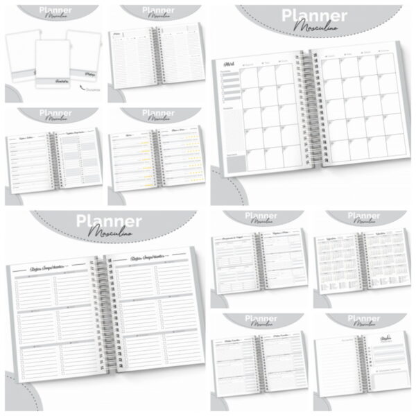 Planner Masculino Tudo dai Graças - Arquivo Digital