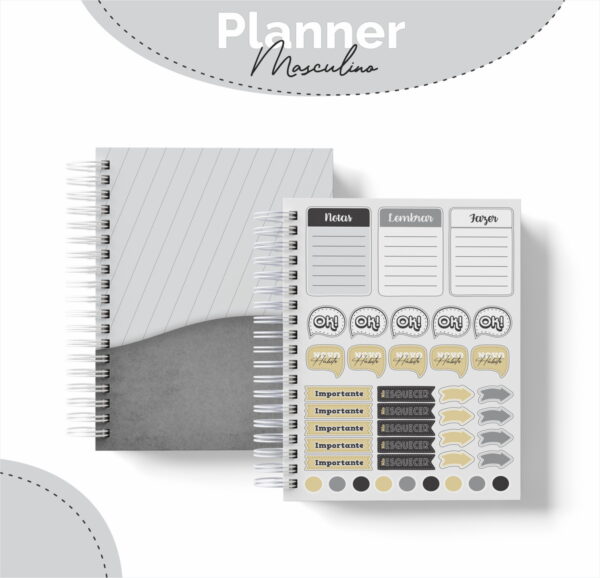 Planner Masculino Viver Algo Novo - Arquivo Digital