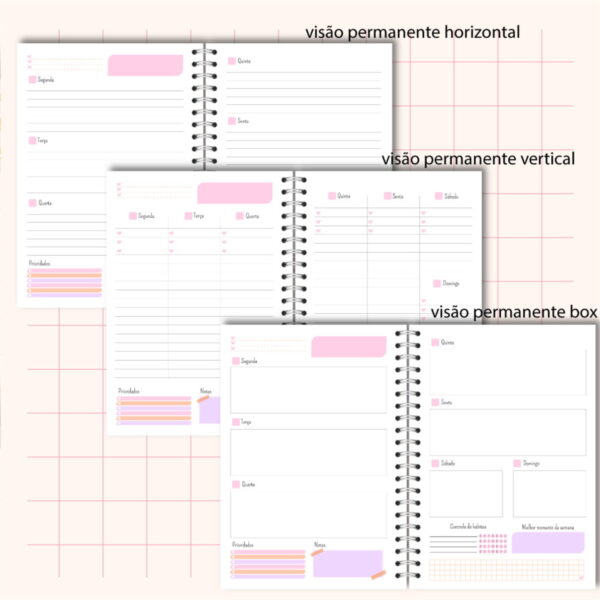 Planner Rose 2025 Feminino - Arquivo Digital