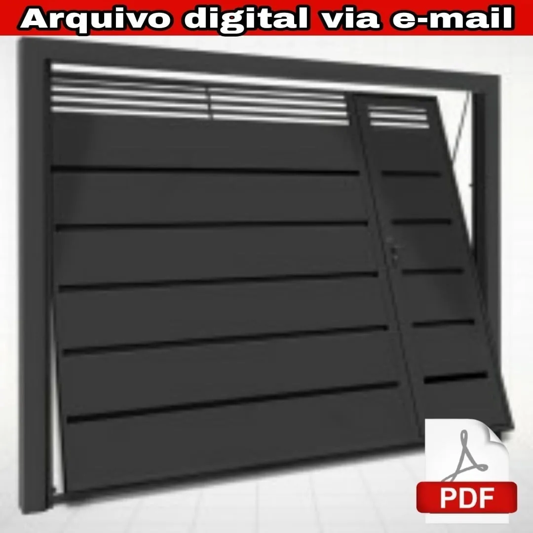 Projeto Como Fazer Portão Basculante Passo A Passo + Brinde 4 Projeto Como Fazer Portão Basculante Passo A Passo + Brinde