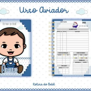 Rotina do Bebê Ursinho Aviador Menino - Arquivo Digital 16 Rotina do Bebê Ursinho Aviador Menino - Arquivo Digital