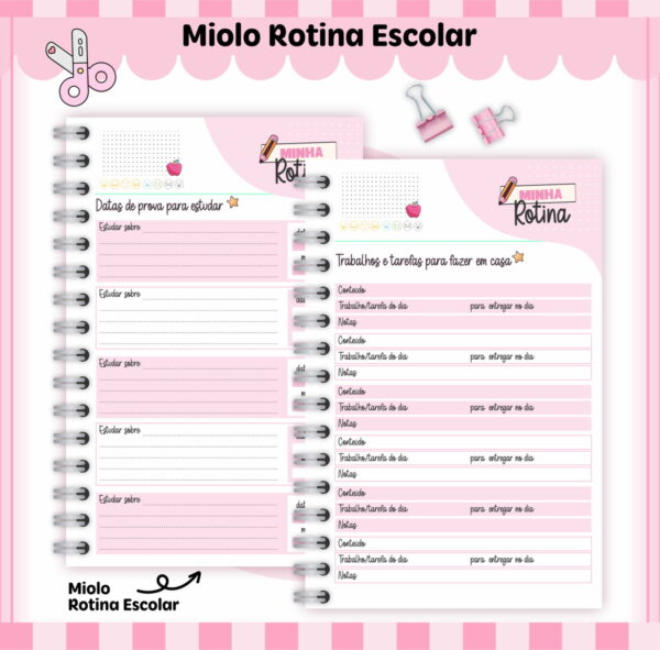 Rotina Escolar Menina - Arquivo Digital