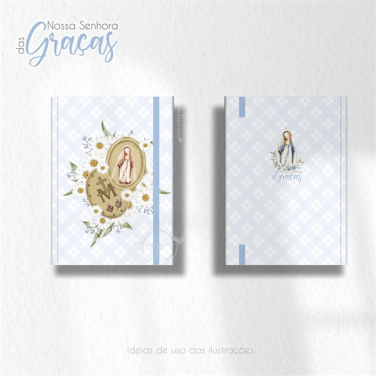 Santinhos Digitais Nossa Senhora das Graças V2 Aquarelados
