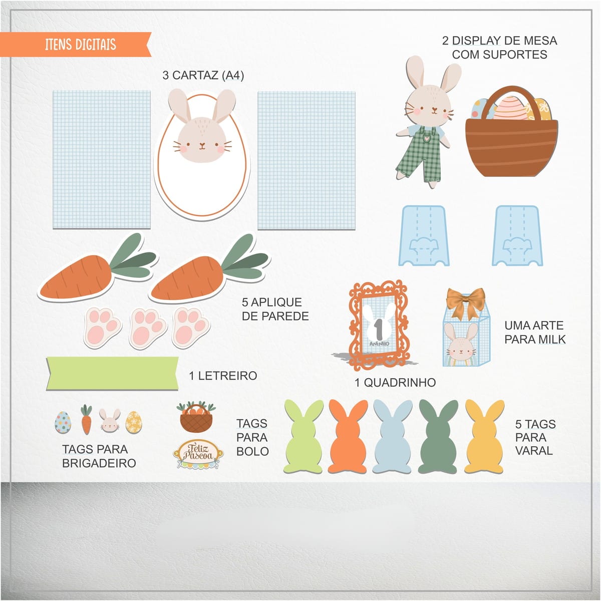 Kit Digital de Páscoa em Studio e PDF para Lembrancinhas 2 Kit Digital de Páscoa em Studio e PDF para Lembrancinhas - Imagem 2