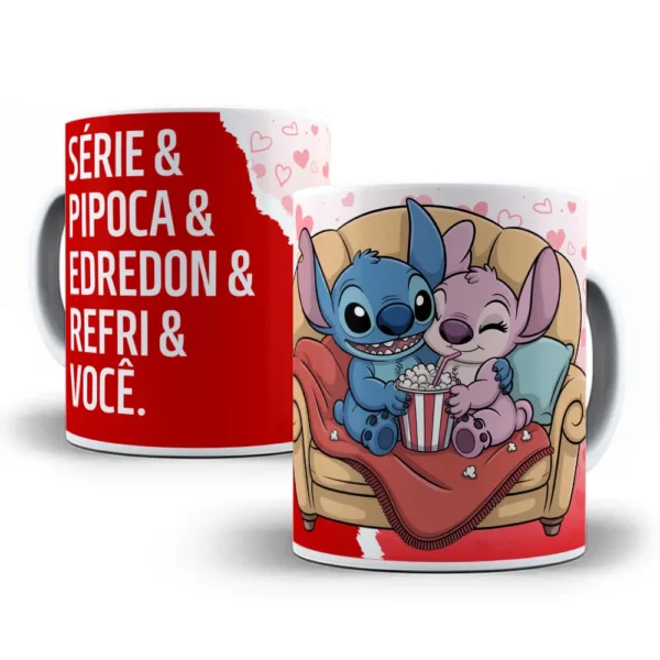 Stitch em Canecas: 14 Designs Românticos para Sublimação