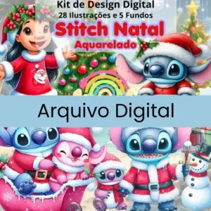 Stitch Natalino Kit Digital Para Sublimacao 2