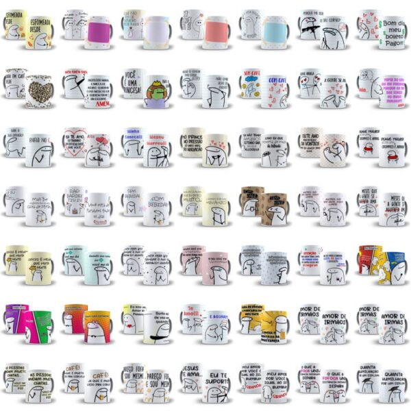 Super Pack Flork Bendo Meme +1600 Artes Caneca Sublimação
