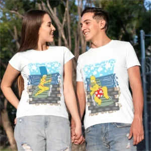 Template de Camiseta para Casais que Curtem Cervejas