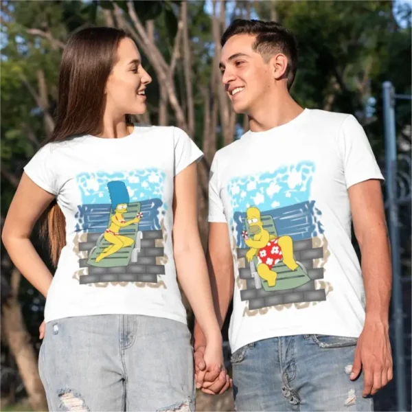 Template de Camiseta para Casais que Curtem Cervejas
