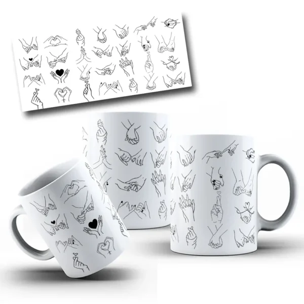 Template Personalizável de Caneca para Namorados