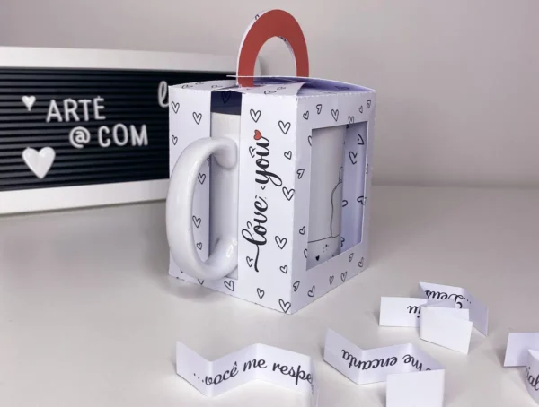 Templates para Sublimação em Canecas e Maletas Românticas
